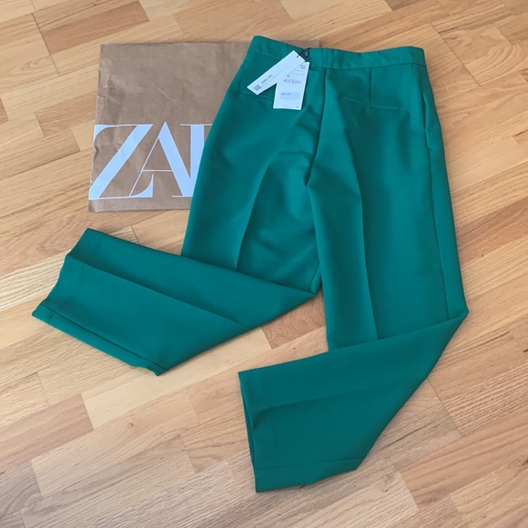 NWT ZARA💚Crossover pleated pants - Picture 11 of 16